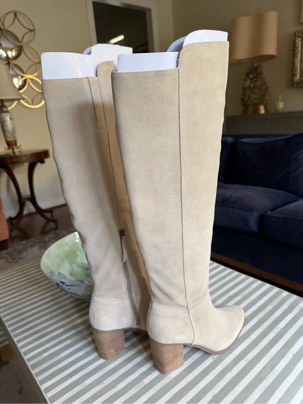 NWT Naturalizer Kyrie Over-the-Knee Suede Boots | Porcelain | Sz 9